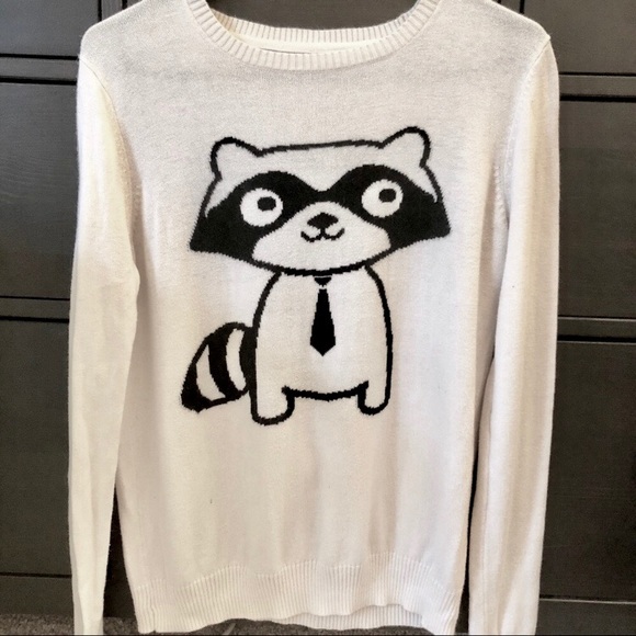 Forever 21 Sweaters - Light Sweater w/ Raccoon Design